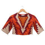 Maroon Applique Embroidered Crop Top