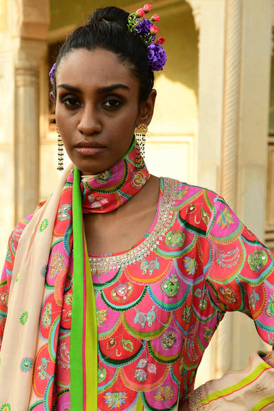 Palash Kurta and Dhoti Pants with Dupatta