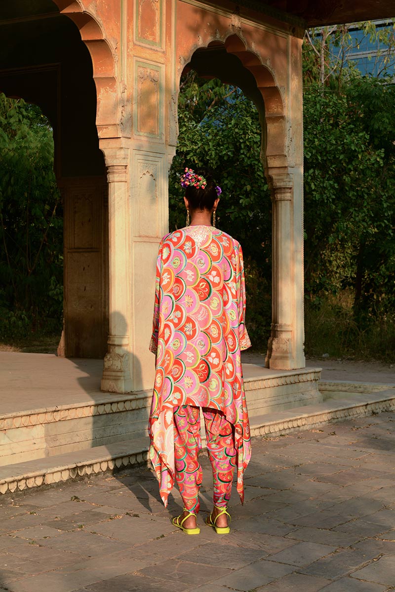 Nargis Cape and Palash Dhoti Pants with Camisole
