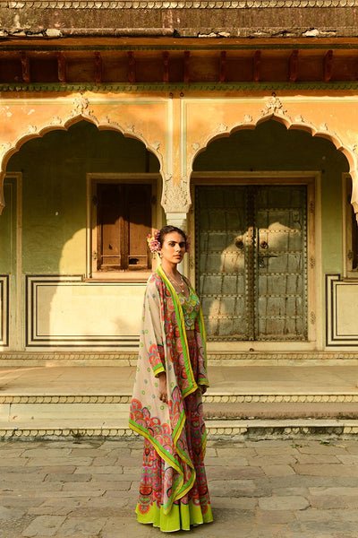 Lata Cape and Crop Top with Pansy Sharara
