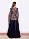 Mitthu Embroidered Top with Skirt