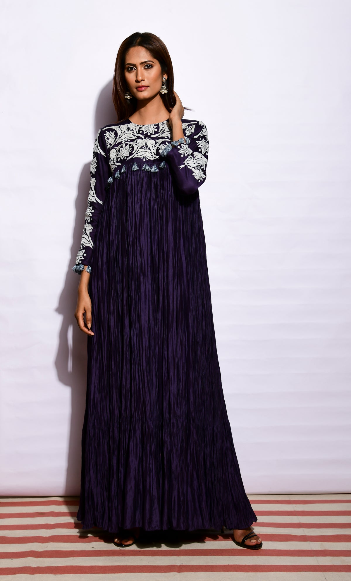 Morbagh Embroidered Crushed Dress