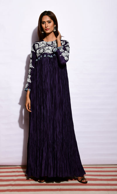 Morbagh Embroidered Crushed Dress