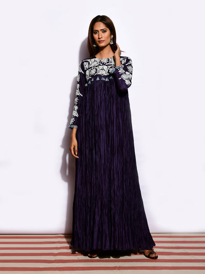 Ekrang Tota Crushed Applique Dress