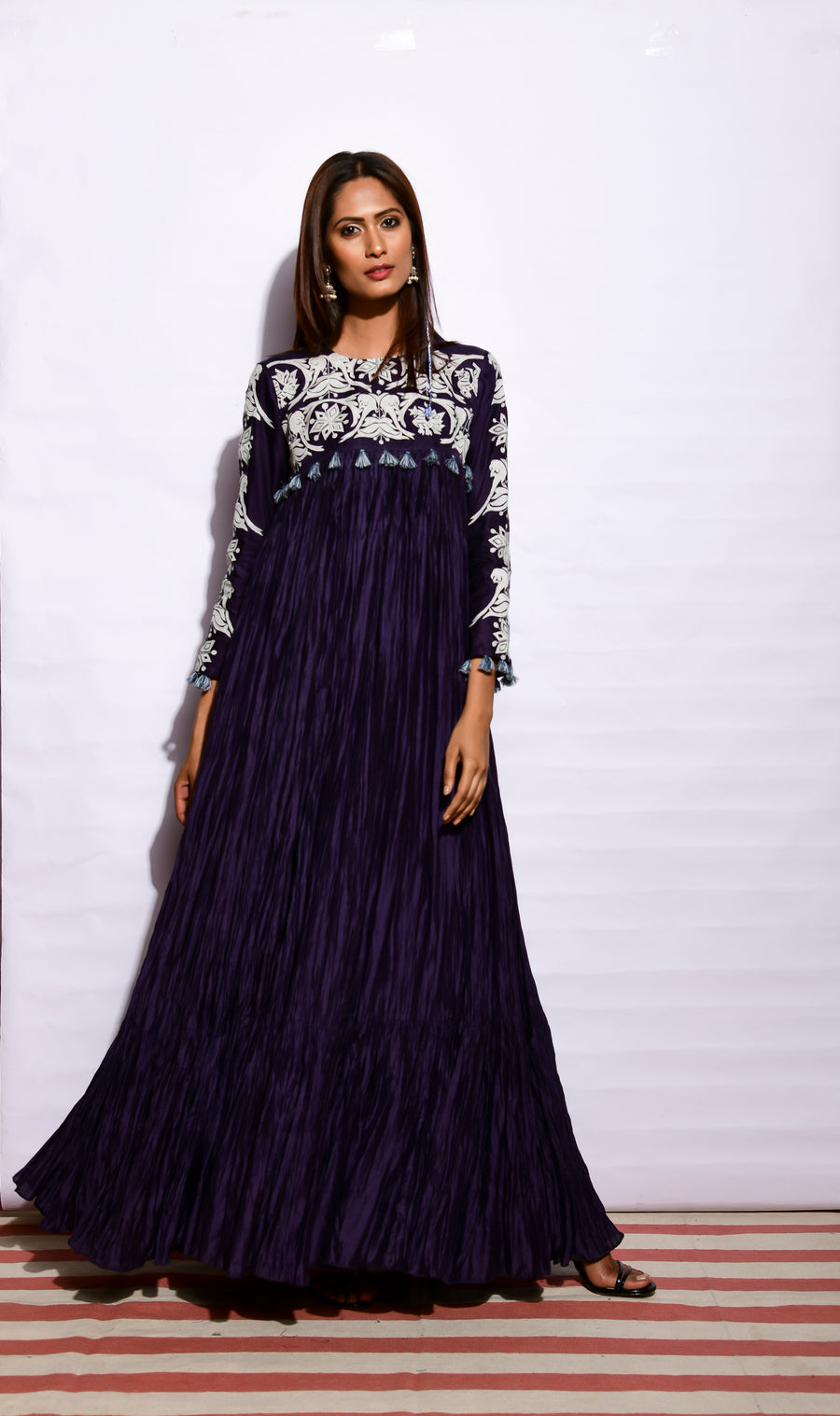 Morbagh Embroidered Crushed Dress