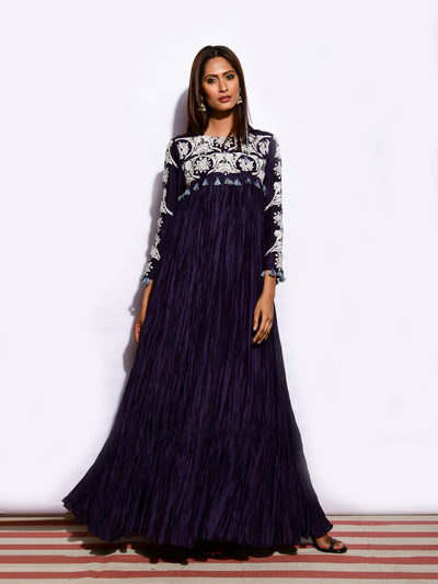 Ekrang Tota Crushed Applique Dress