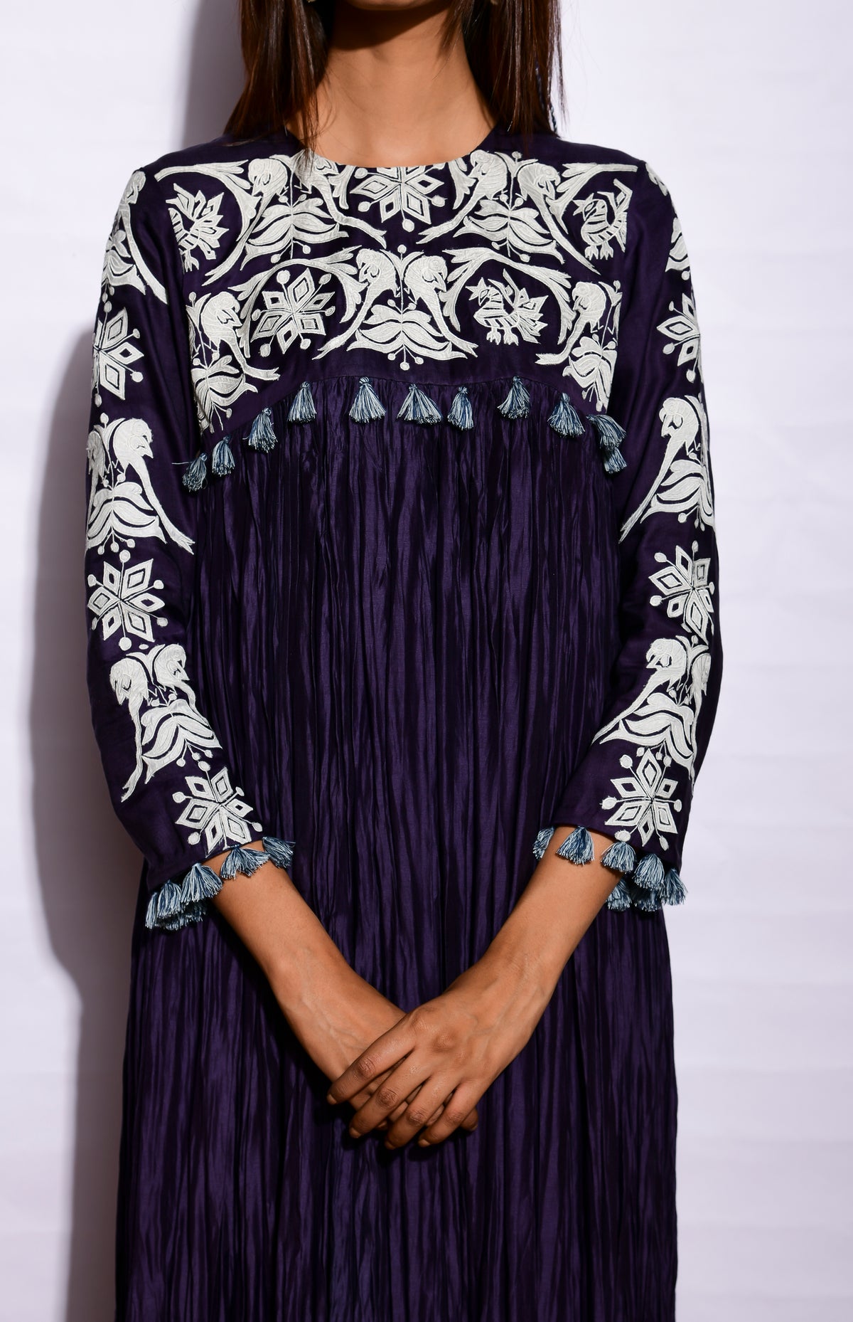 Morbagh Embroidered Crushed Dress