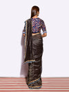 Sunheri Saree with Embroidered Blouse