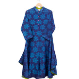 Navy Floral Shibori Tunic