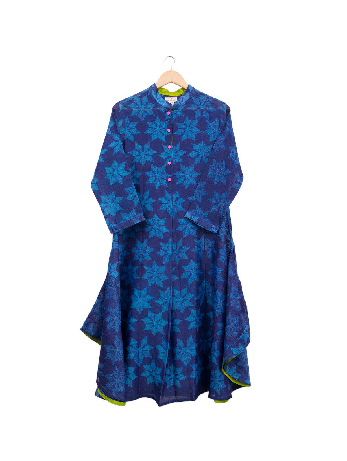Navy Floral Shibori Tunic