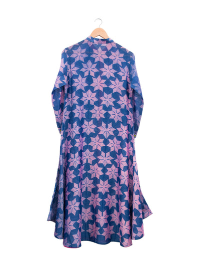 Blue Floral Shibori Tunic