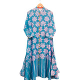 Teal Floral Shibori Tunic