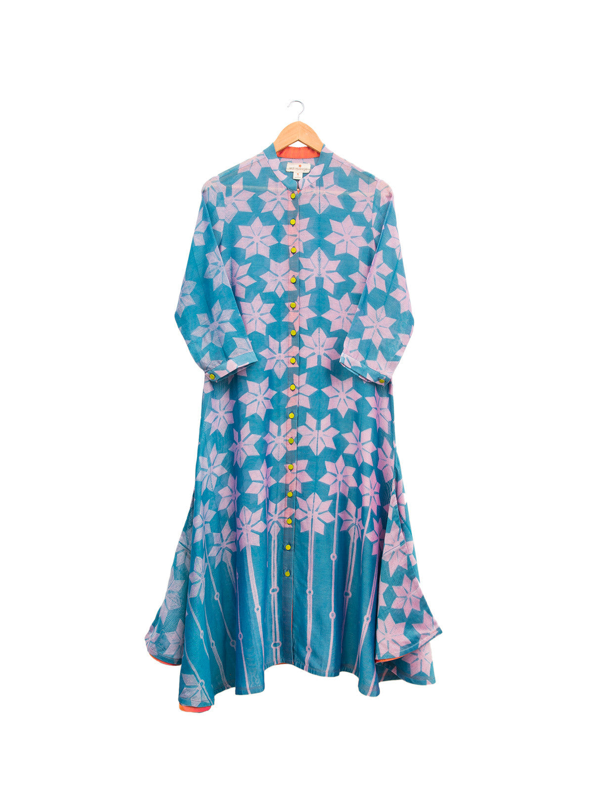 Teal Floral Shibori Tunic