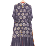 Gray Floral Shibori Tunic
