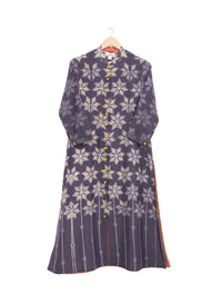 Gray Floral Shibori Tunic