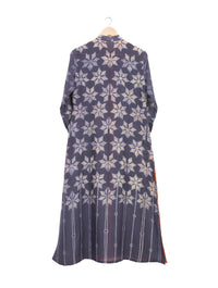 Gray Floral Shibori Tunic