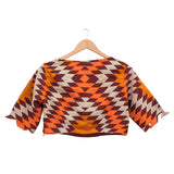 Maroon Kilim Applique Embroidered Crop Top
