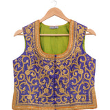 Purple Marodi Embroidered Short Jacket & Blouse
