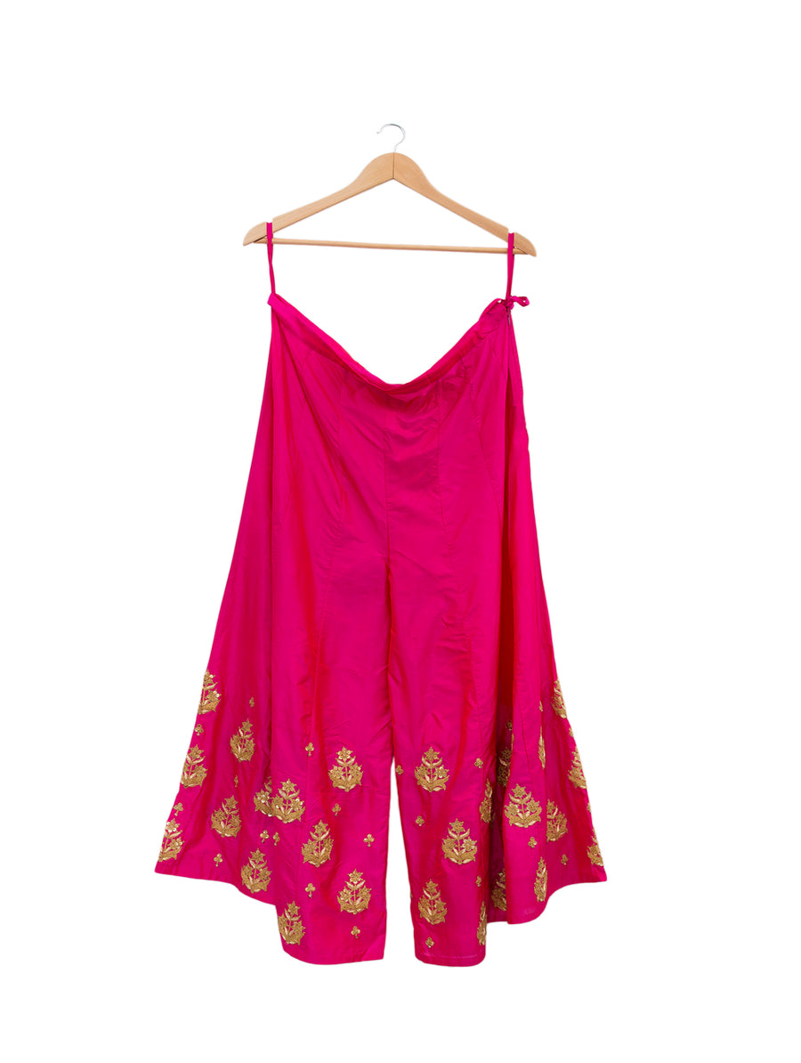 Rani Pink Big Buta Embroidered Palazzo