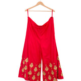 Red Big Buta Embroidered Palazzo