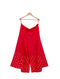 Red Small Buta Embroidered Palazzo