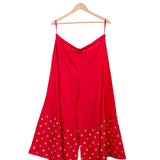 Red Small Buta Embroidered Palazzo