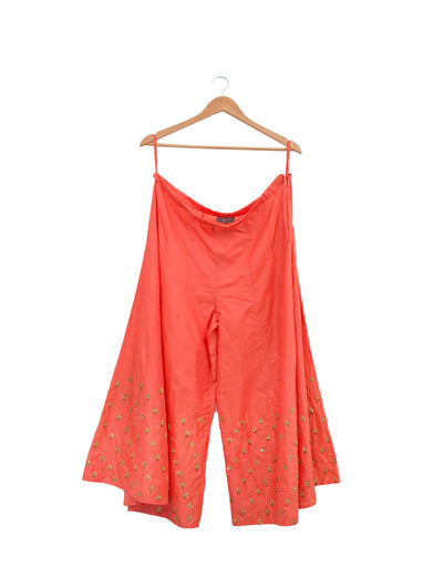 Peach Small Buti Embroidered Palazzo