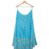 Turquoise Big Buta Embroidered Palazzo