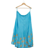 Turquoise Big Buta Embroidered Palazzo