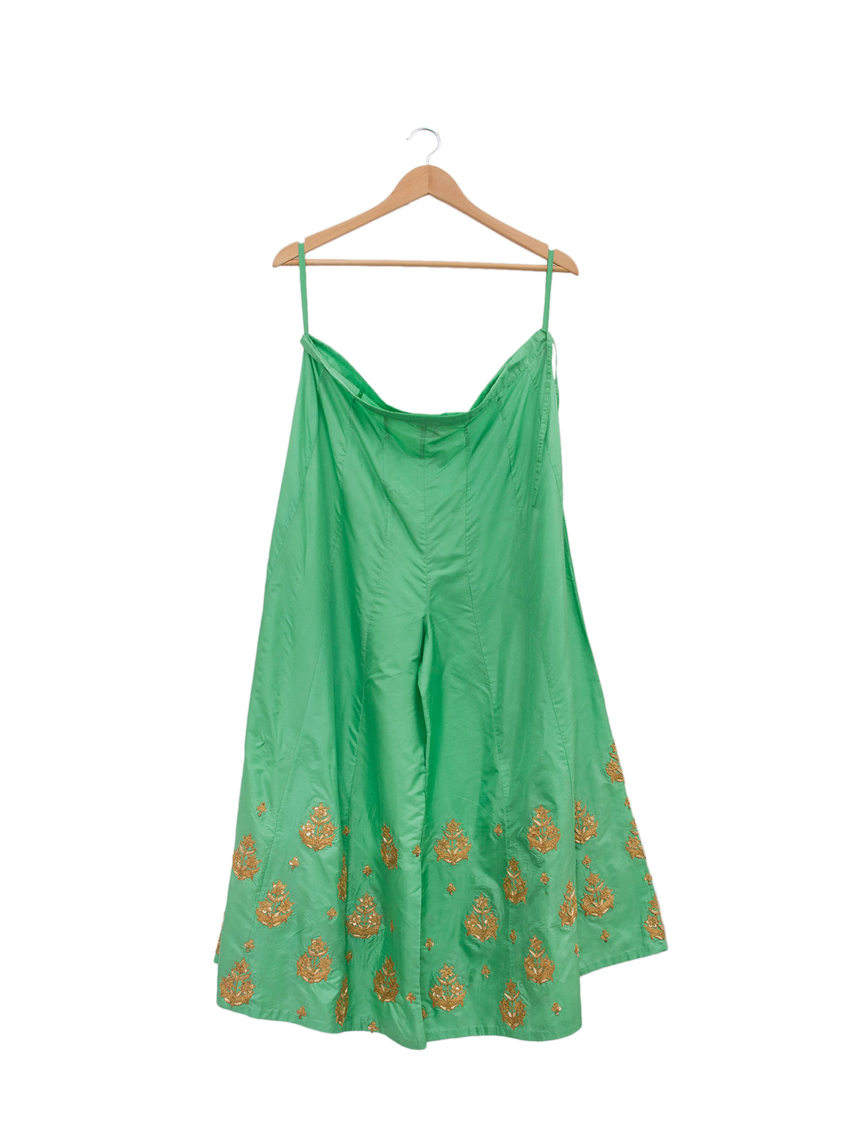 Green Big Buta Embroidered Palazzo