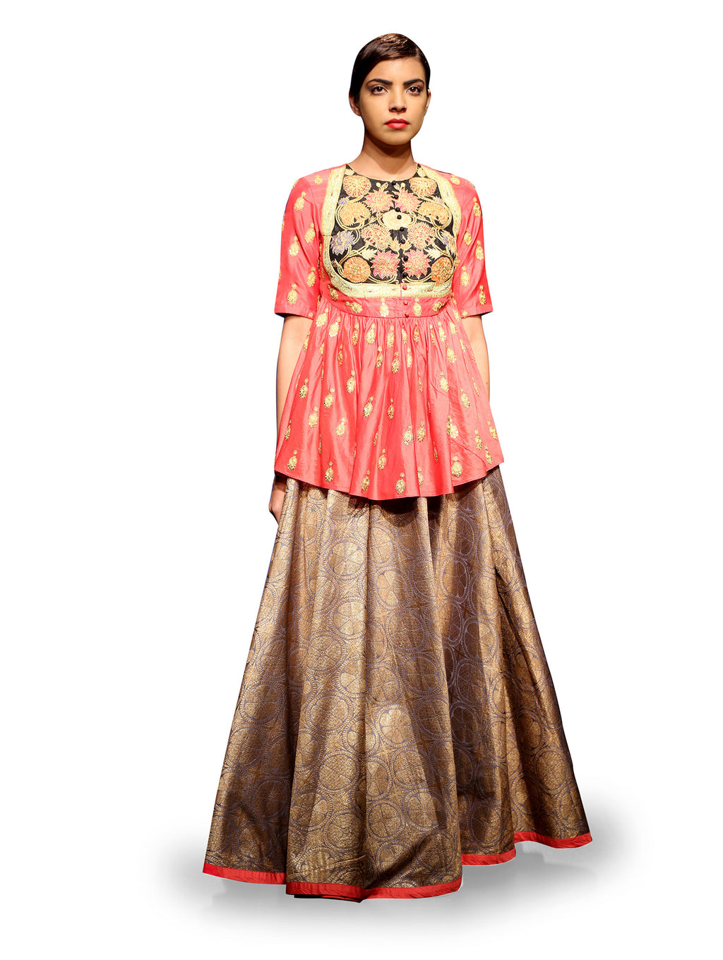 Buy Black Georgette Peplum Top With Lehenga Skirt Dupatta for Women Indian  Wedding Dress Lehenga Choli Lengha Choli Indian Lengha Choli Online in  India - Etsy