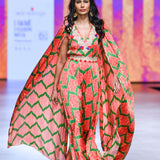 Gulal Fuchsia Green Printed Embroidered Jumpsuit