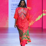 Gulal Printed Embroidered Kaftan Set
