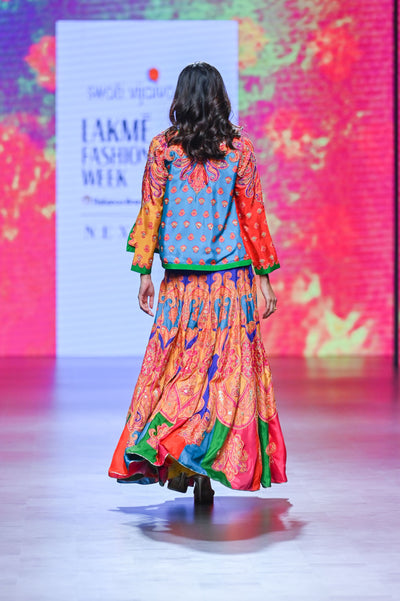 Gulal Printed Embroidered Lehenga Set