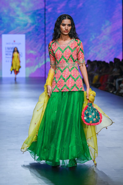 Gulal Printed Embroidered Sharara Set