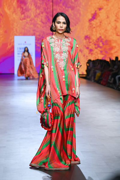 Gulal Printed Embroidered Sharara Set