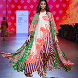 Gulal Printed Embroidered Jacket Set