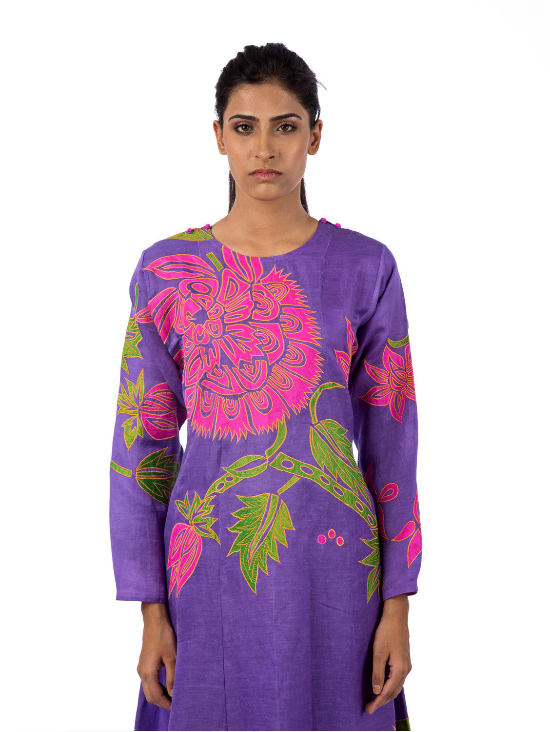 Orchid Applique Embroidered Kurta