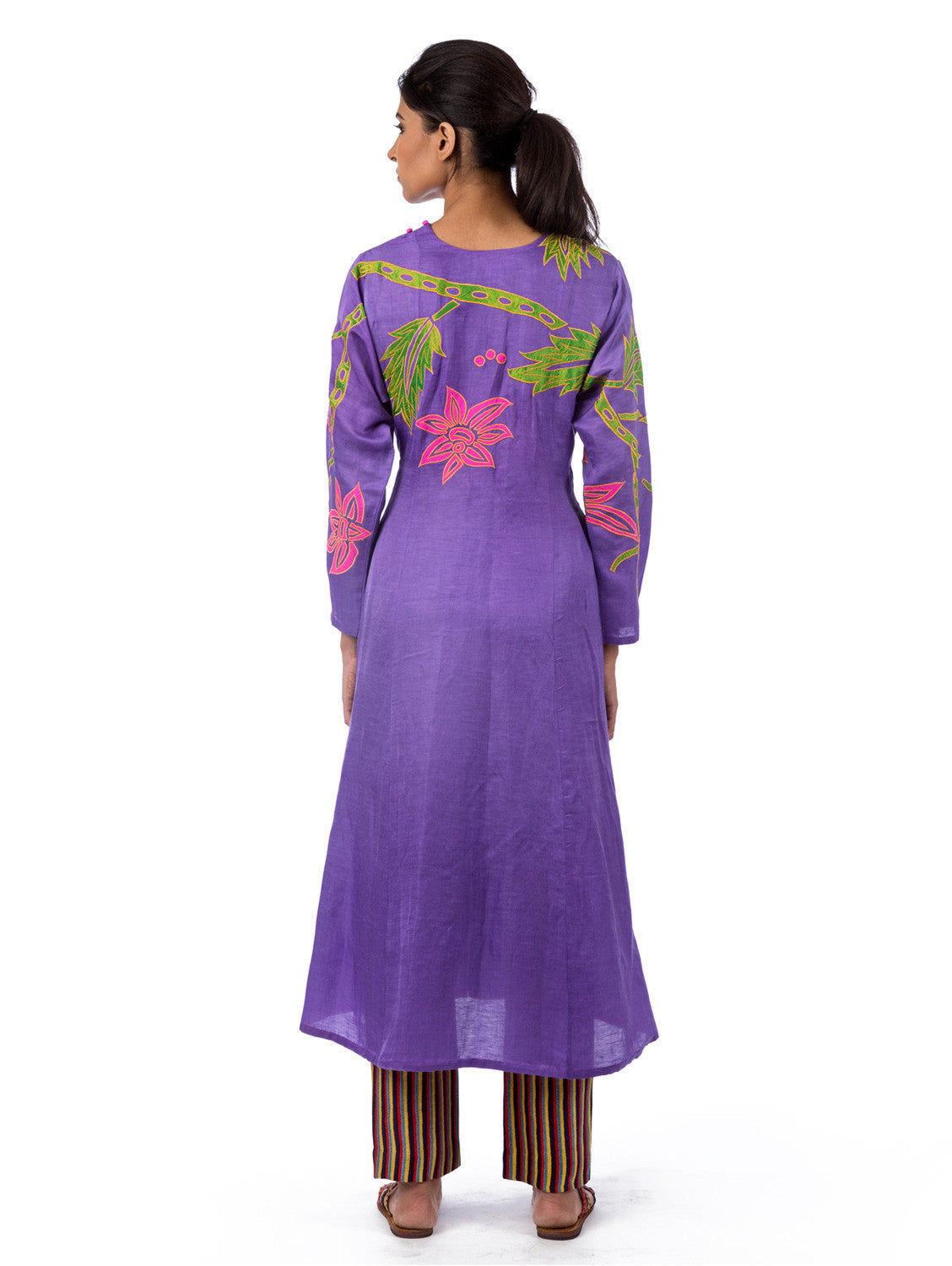 Orchid Applique Embroidered Kurta