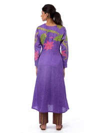 Orchid Applique Embroidered Kurta