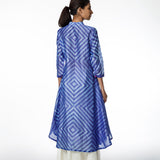 Azure Stripe Shibori Tunic