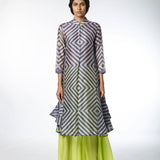Grey Stripe Shibori Tunic