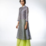 Grey Stripe Shibori Tunic