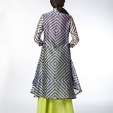 Grey Stripe Shibori Tunic