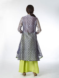 Grey Stripe Shibori Tunic