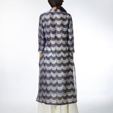 Grey Scallop Shibori Tunic