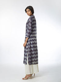 Grey Scallop Shibori Tunic