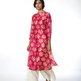 Rani Pink Floral Shibori Tunic
