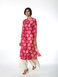 Rani Pink Floral Shibori Tunic