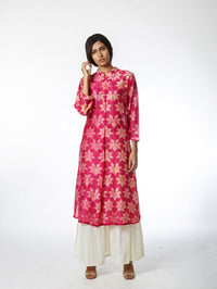 Rani Pink Floral Shibori Tunic